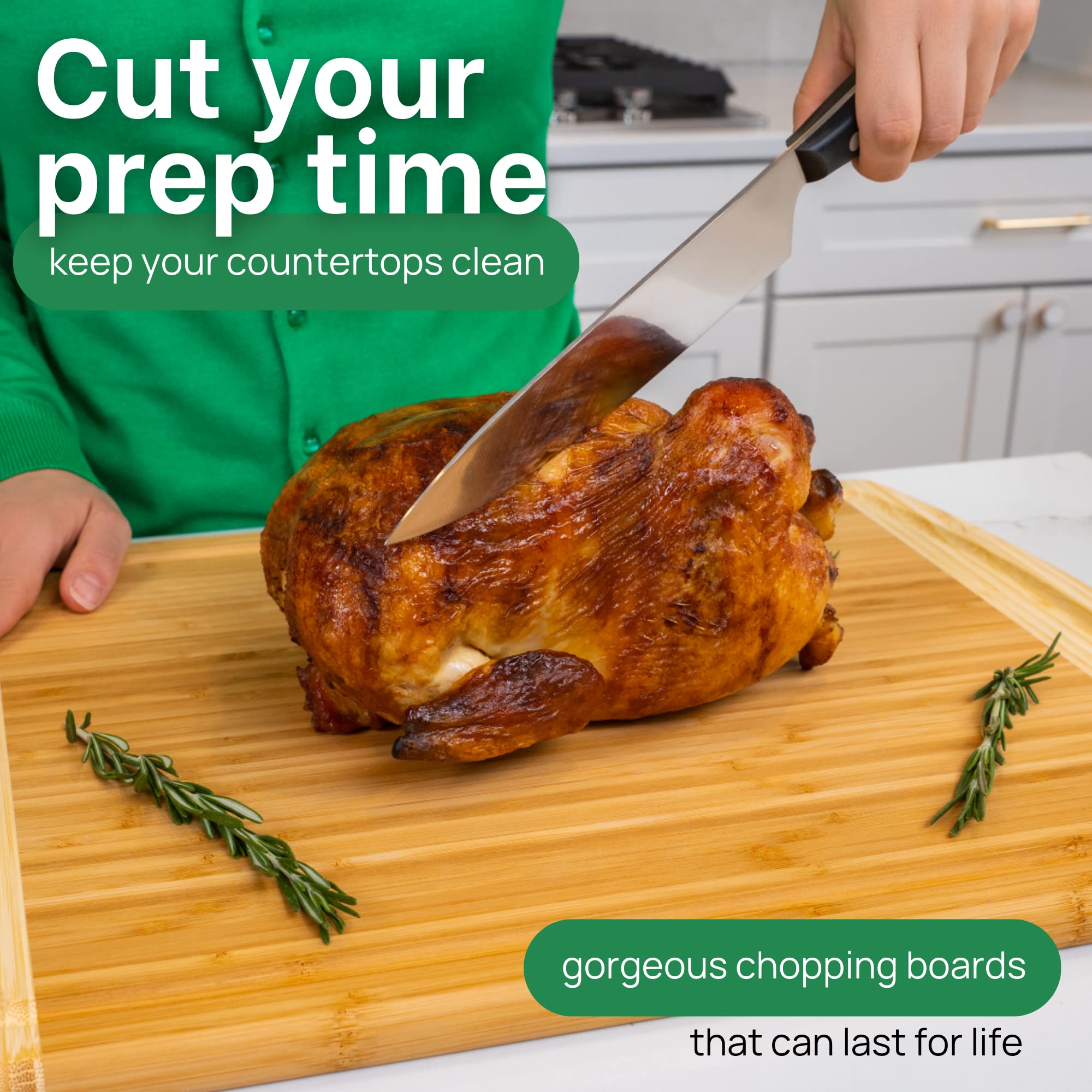 Greener Chef cutting board lightweight and easy to handle.