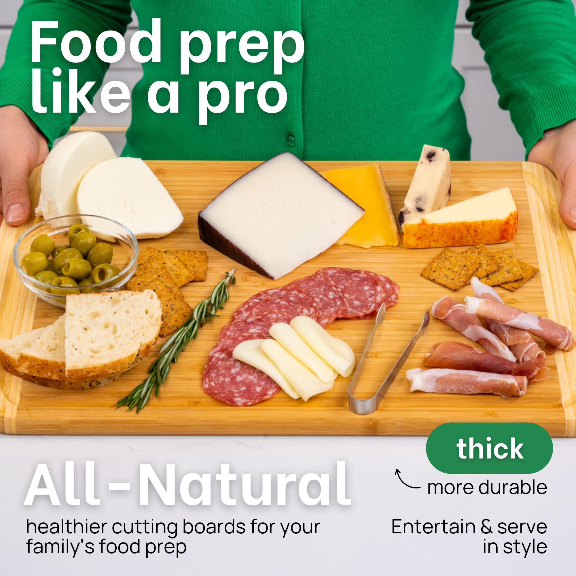 Greener Chef cutting board ideal for vegetable slicing and prep work.