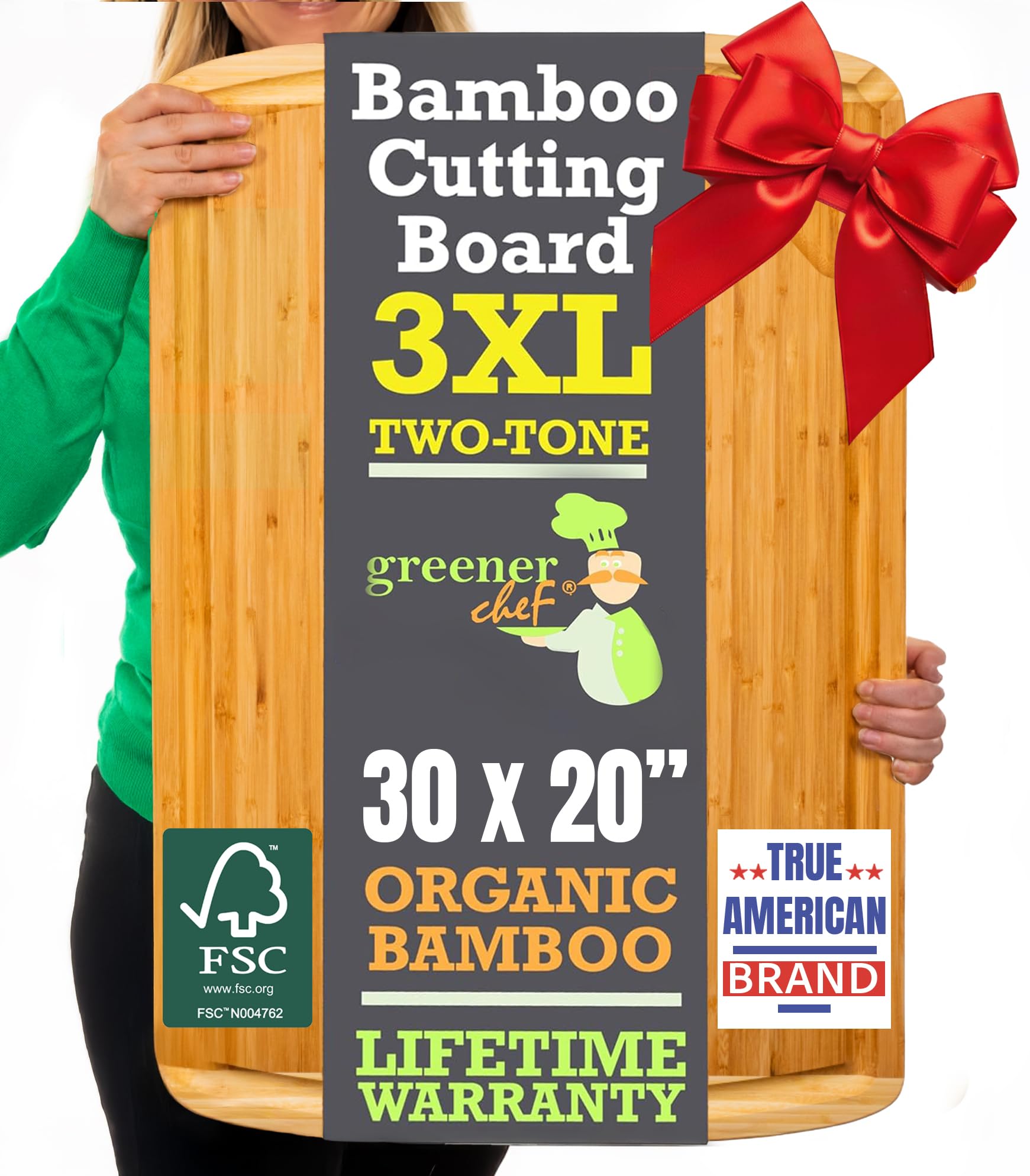 Greener Chef turkey carving prep on a spacious cutting board.