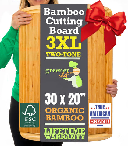 Greener Chef turkey carving prep on a spacious cutting board.
