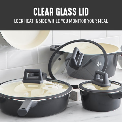 GreenLife dishwasher-safe cookware ready for simple cleanup.