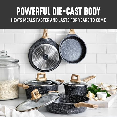 GreenLife induction base image showing even heat on multiple cooktops.