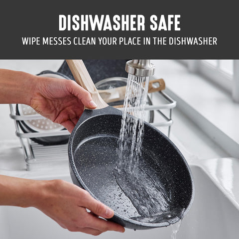 GreenLife stockpot and saucepan lid view shows secure fit.