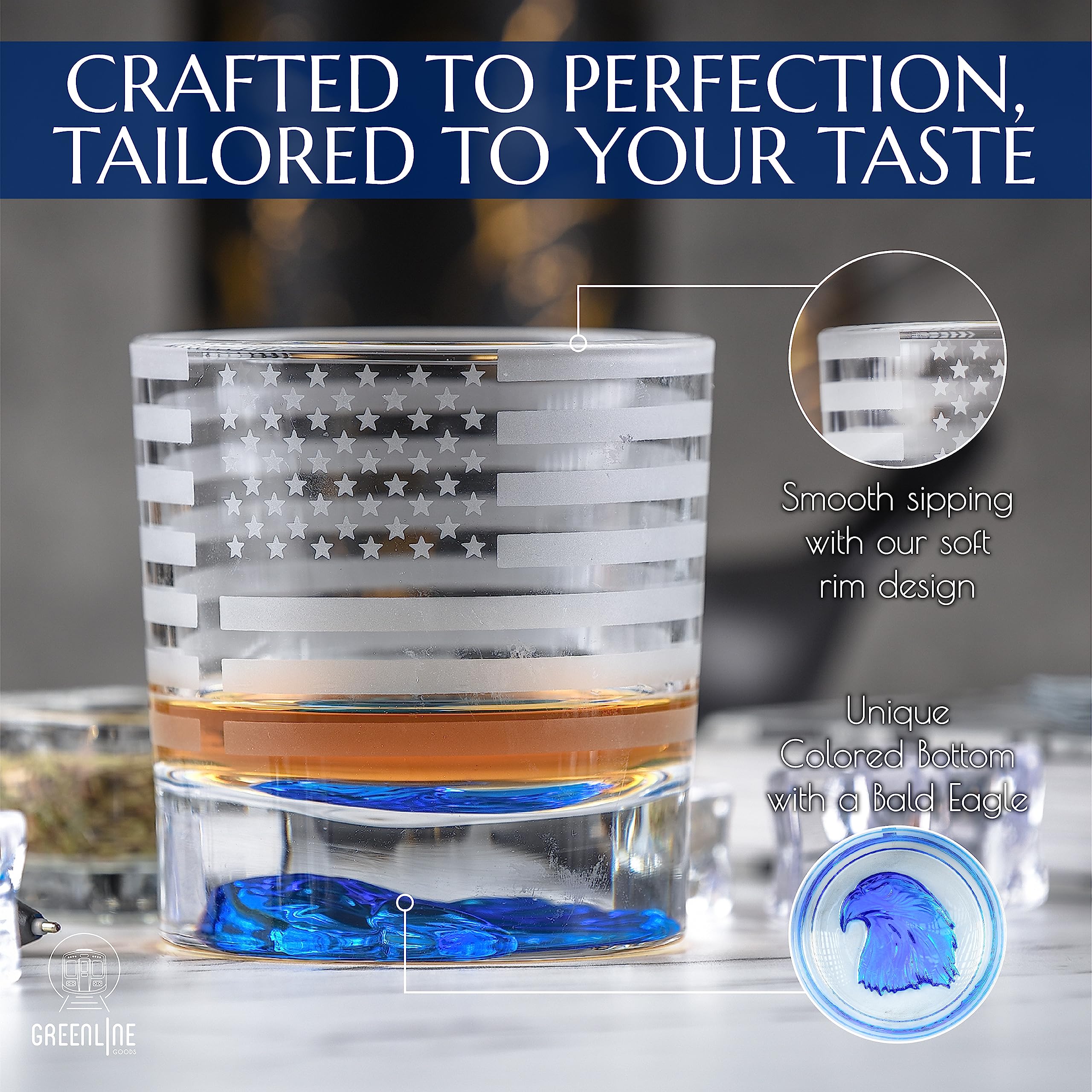 Greenline Goods dishwasher-safe patriotic glasses designed to last.