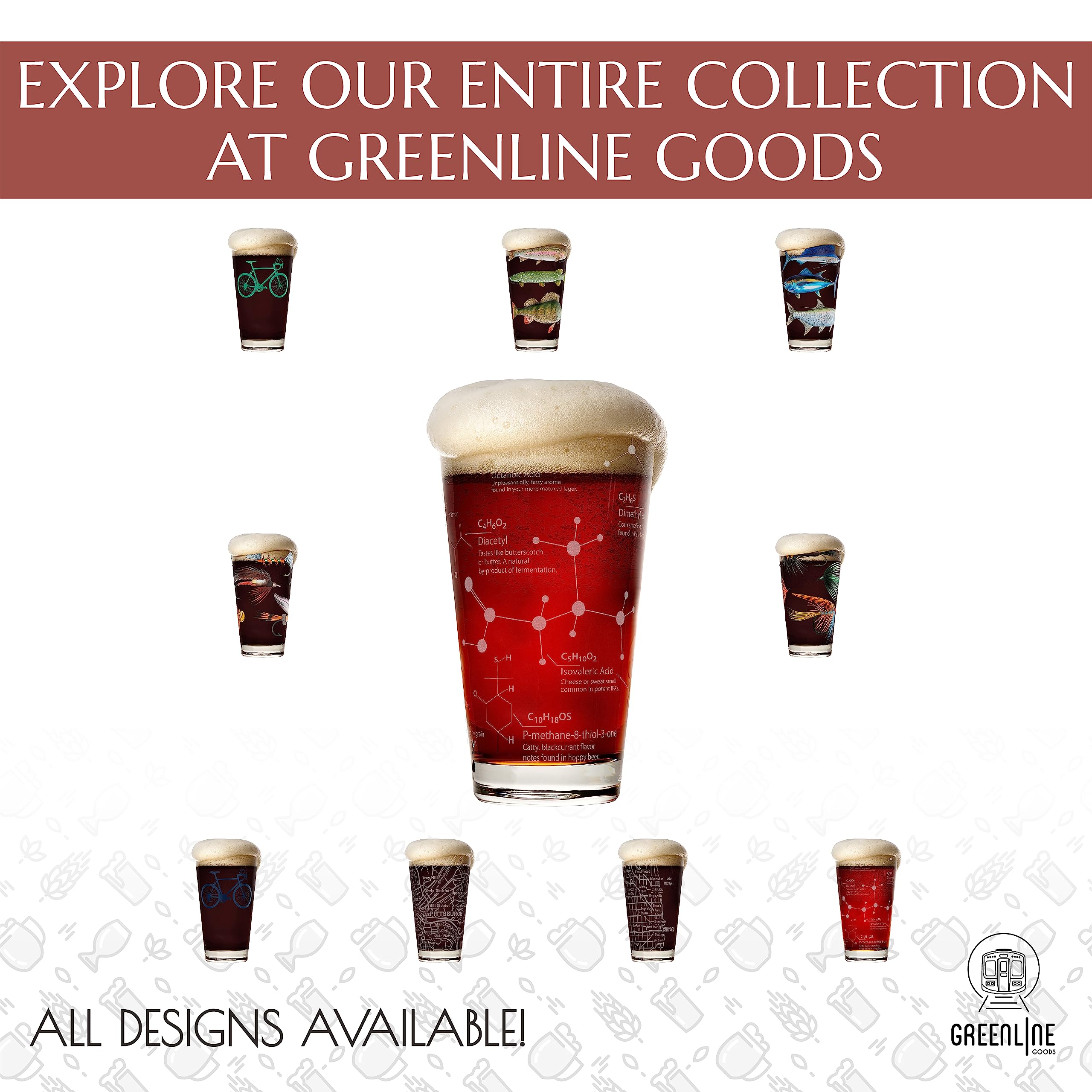 Greenline Goods gift-ready beer glass in premium packaging for a unique present.