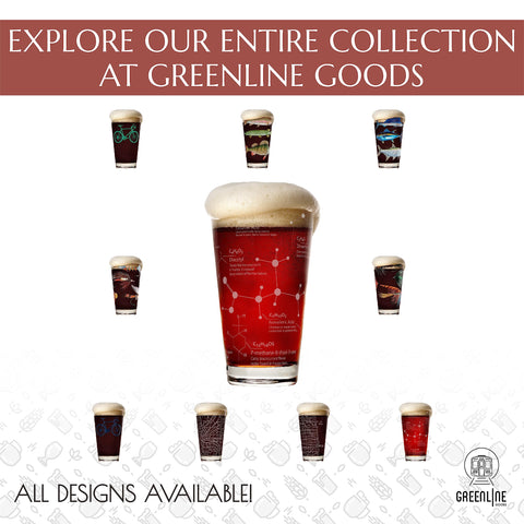 Greenline Goods gift-ready beer glass in premium packaging for a unique present.