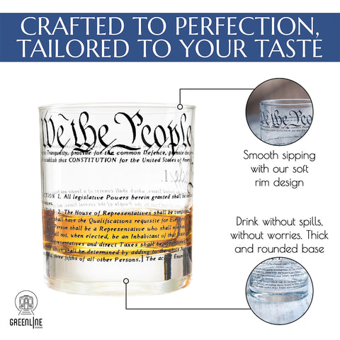Greenline Goods two-pack constitution glasses are gift-ready for history lovers.