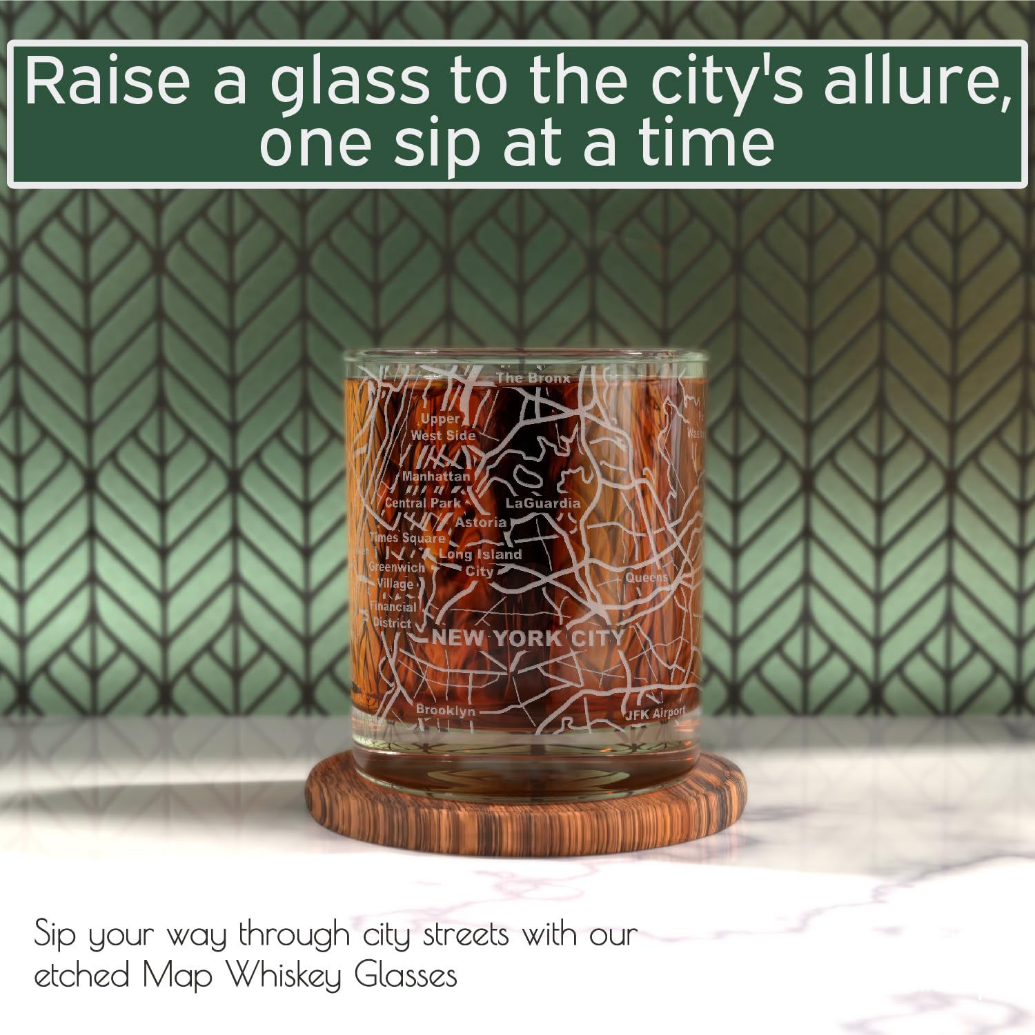 Greenline Goods 10 oz whiskey glass with heavy base for stability