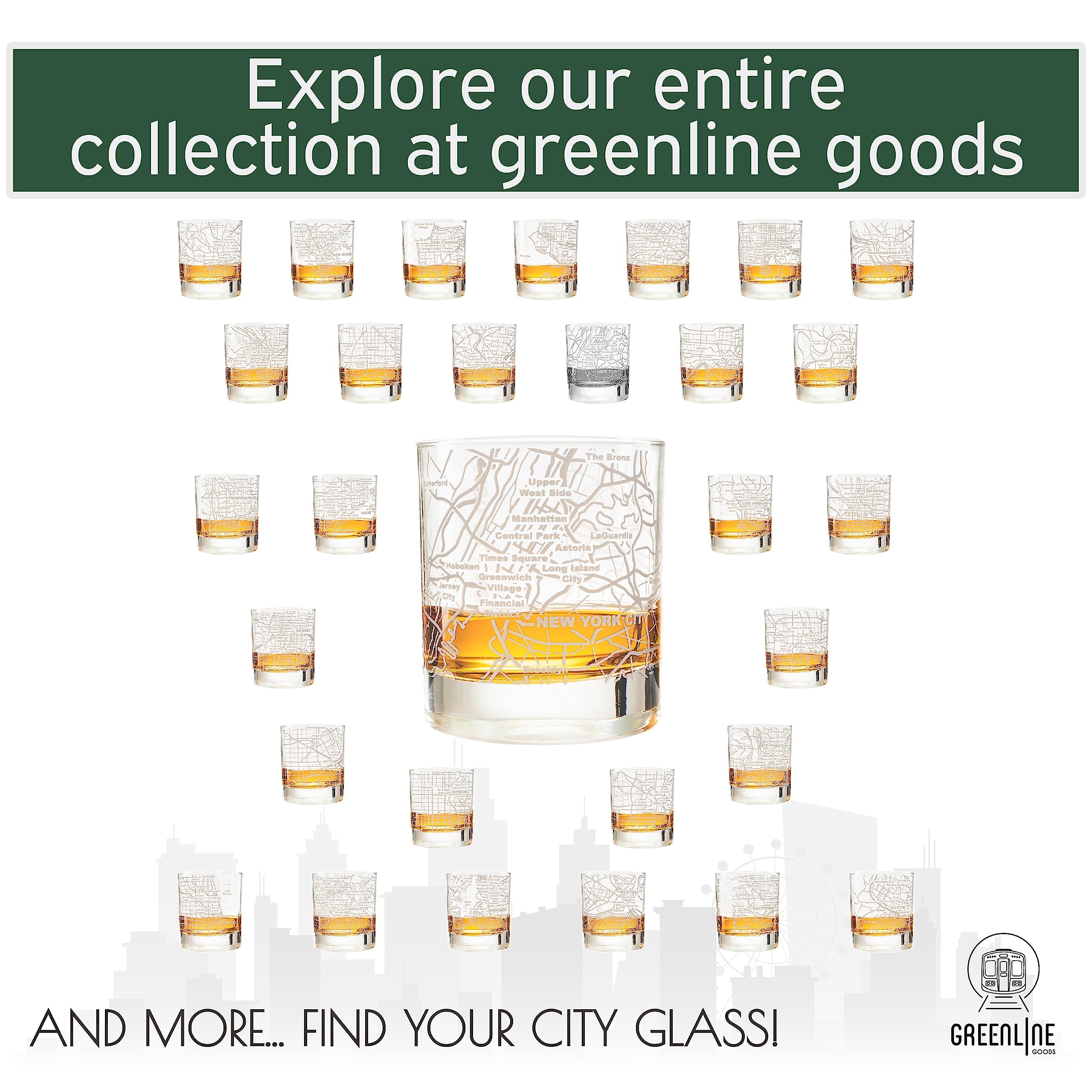 Greenline Goods 10 oz glass pairs well with classic cocktails like Old Fashioned