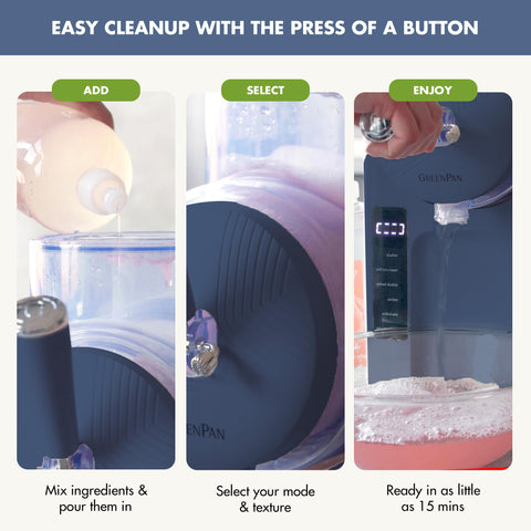 GreenPan Frost accessories shown for quick setup and serving.
