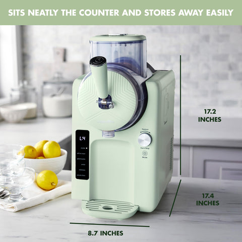 GreenPan Frost dispensing-handle guides precise scoops and swirls