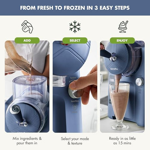 GreenPan Frost controls highlight the six modes for versatile frozen desserts.