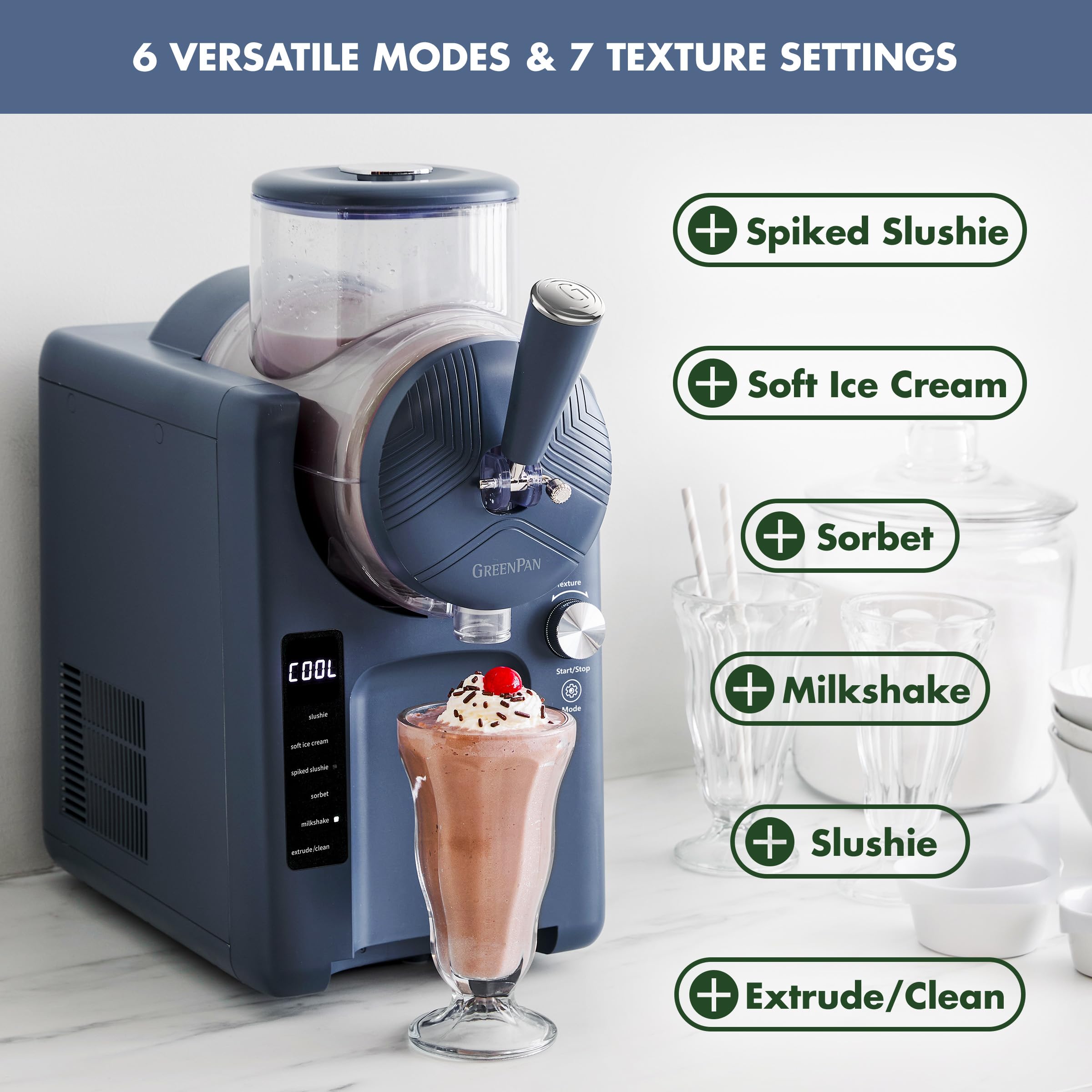 GreenPan Frost self-cleaning cycle makes post-use cleanup quick.