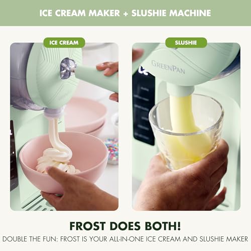GreenPan Frost soft-ice-cream-mode delivers light, creamy swirls for quick treats