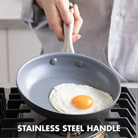 GreenPan hard anodized body resists scratches for durable daily use