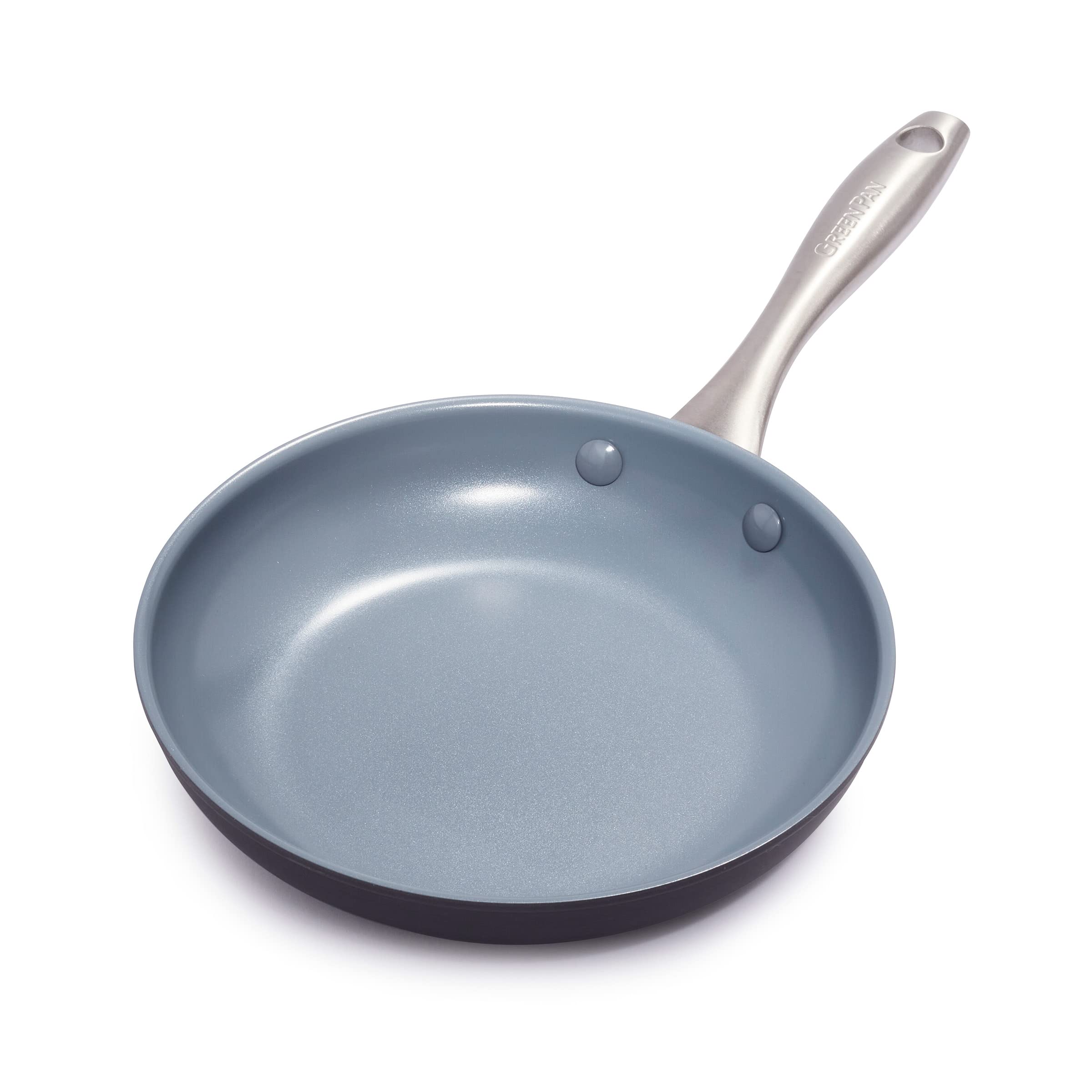 GreenPan Lima 8-inch fry pan with ergonomic handle for comfortable cooking.