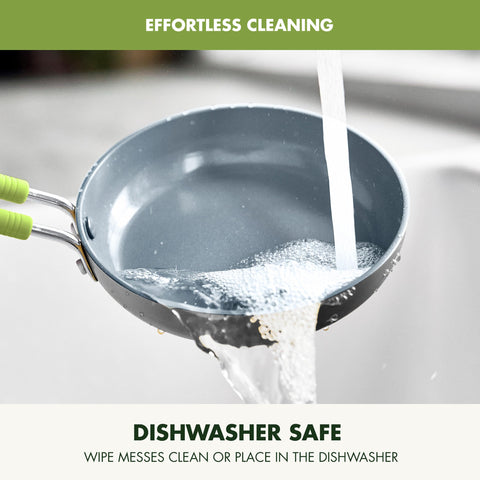 GreenPan Mini dishwasher-safe symbol illustrating easy cleanup.