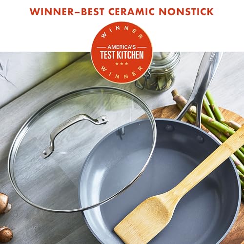 GreenPan Valencia Pro ceramic nonstick diamond-infused coating for durable cooking.