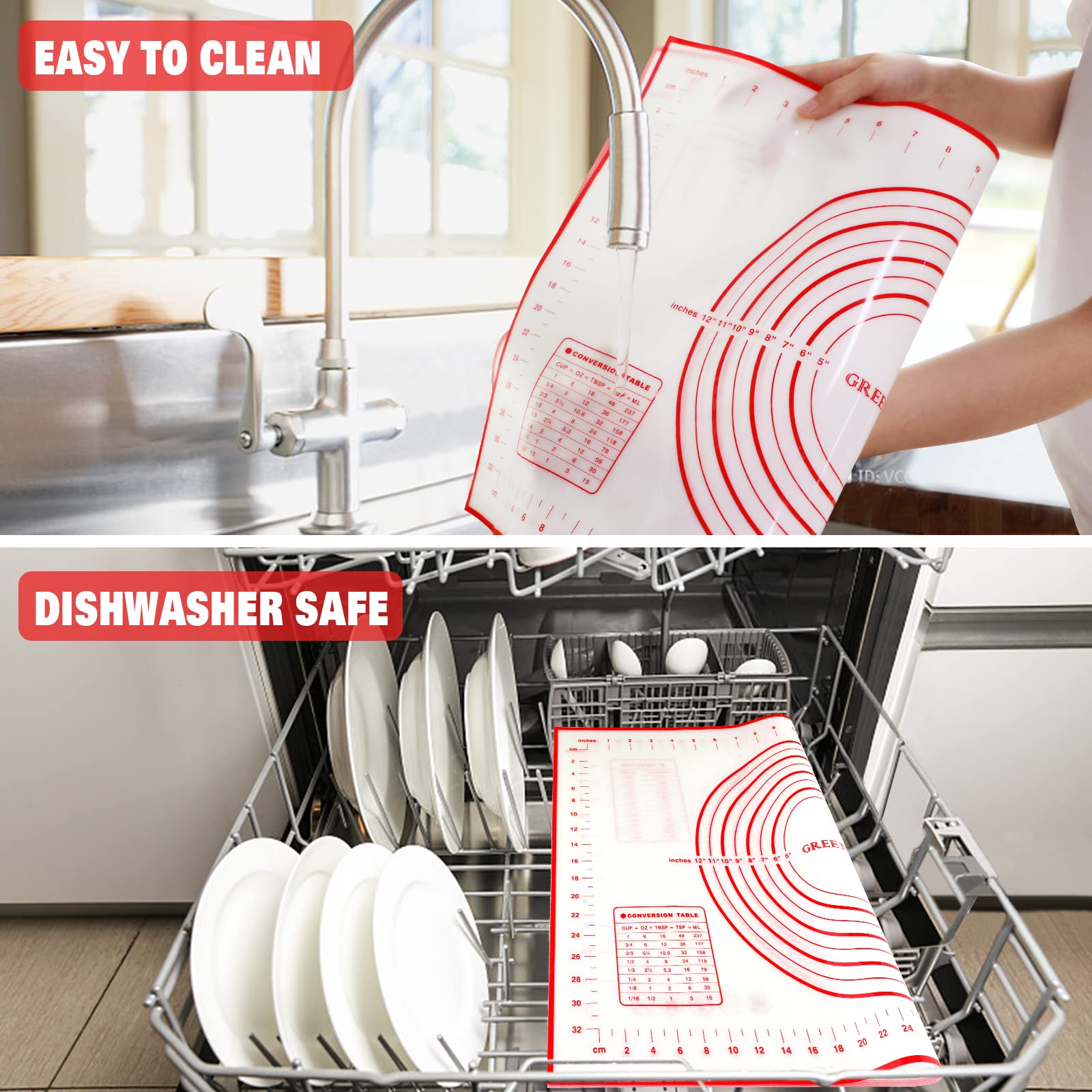 Greenrain red mat ideal for large batches and sourdough prep