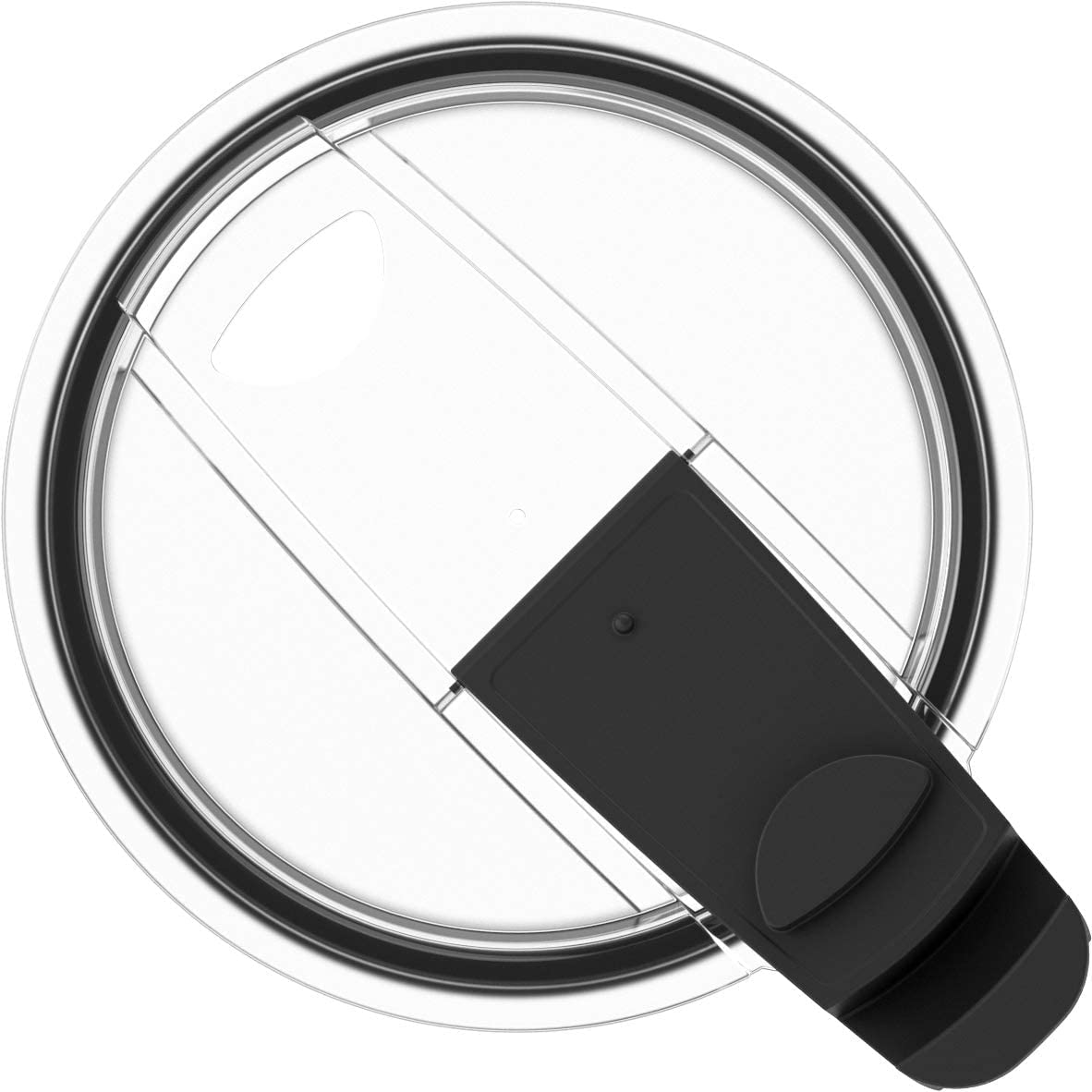 Greens Steel 30oz tumbler flip lid in use, easy to open.