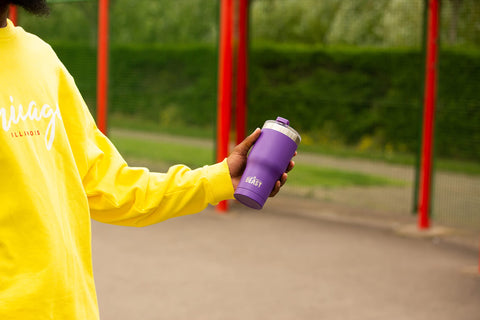 Greens Steel Beast 20oz tumbler lid close-up for easy cleaning