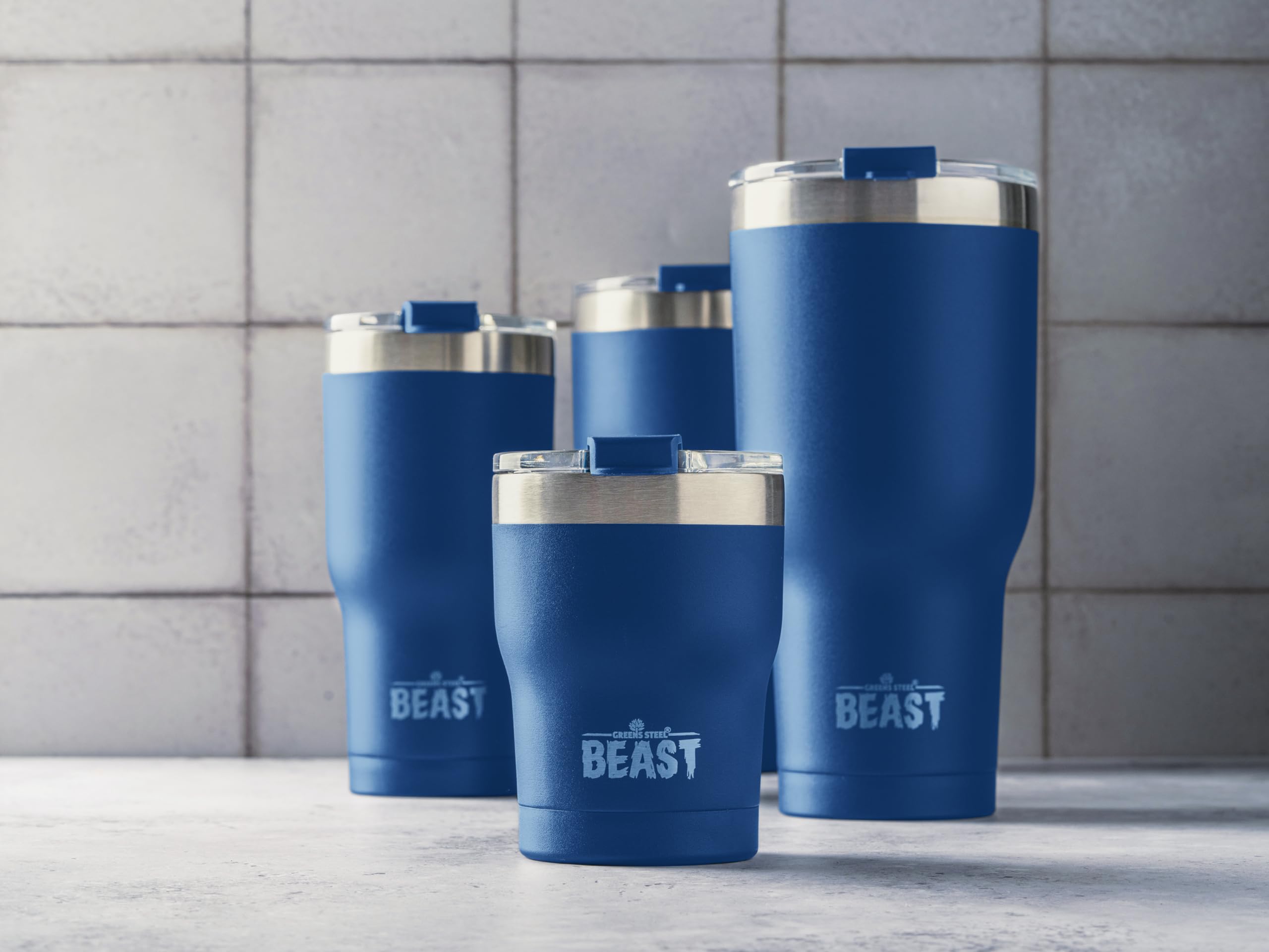 Greens Steel Beast 30oz Tumbler electropolished interior preserves pure taste.