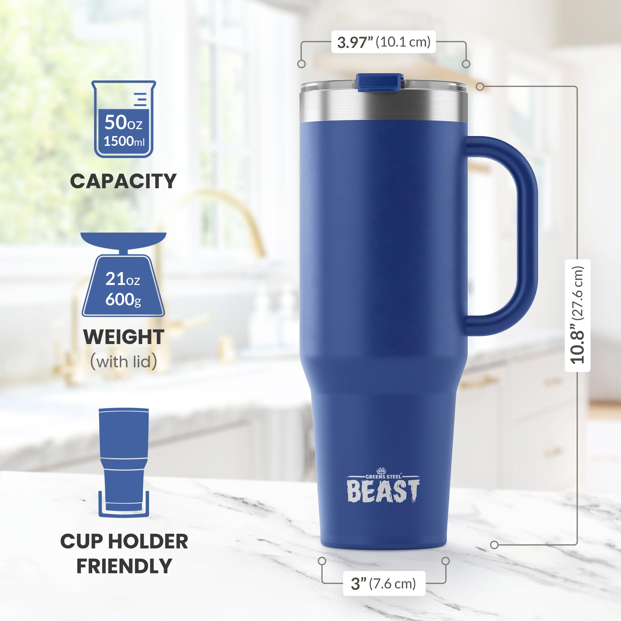 Greens Steel Beast interior is electro-polished to prevent flavor transfer.