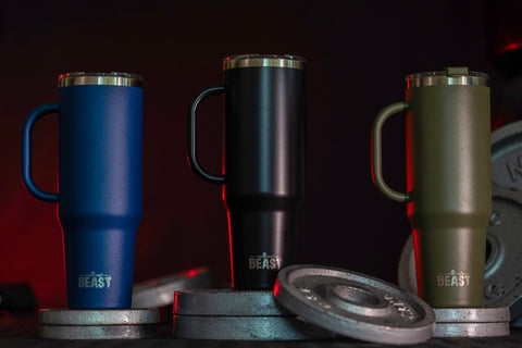 Greens Steel Beast 50oz tumbler stainless interior preserves pure taste.