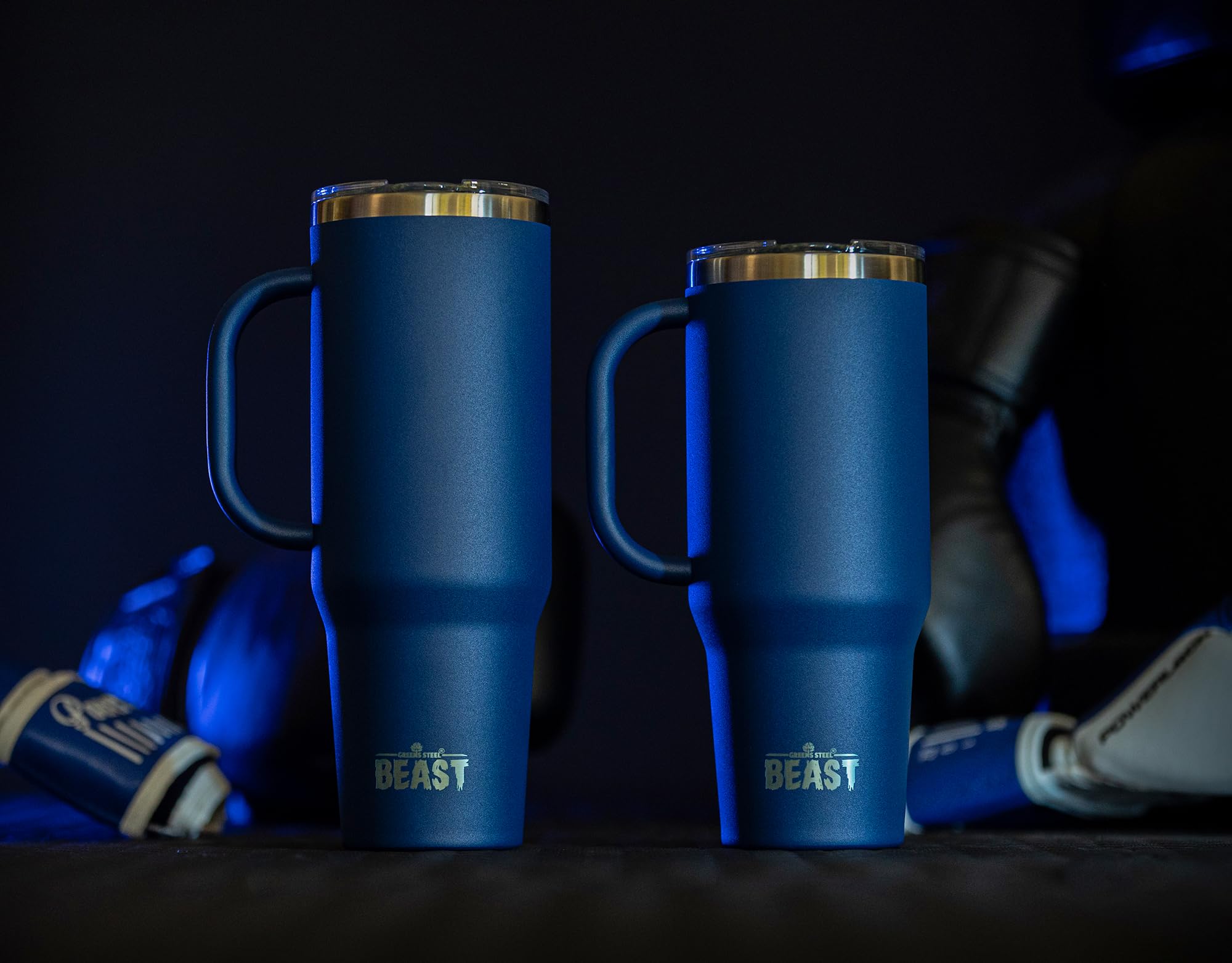Greens Steel Beast tumbler set includes two straws and a cleaning brush.
