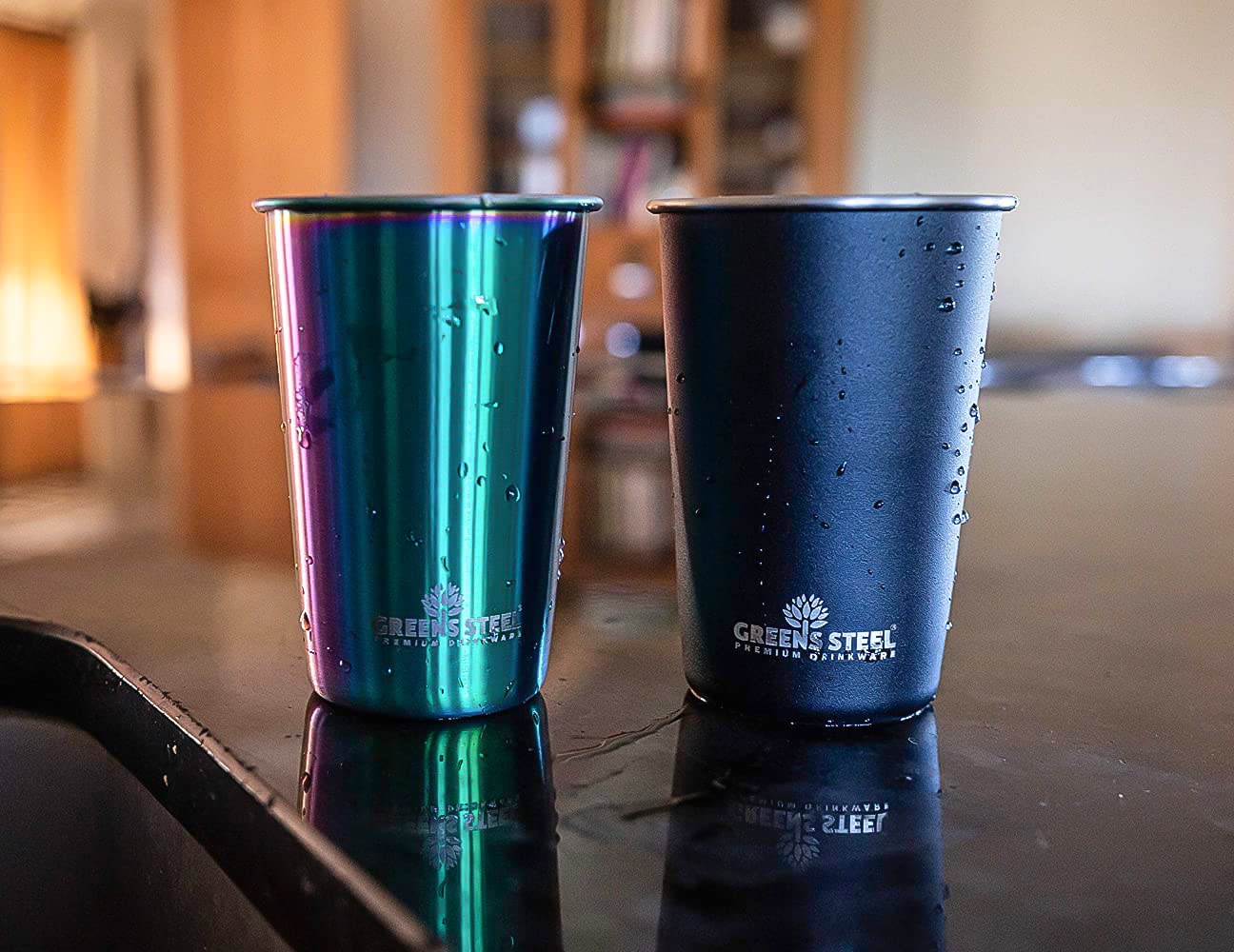 Greens Steel dishwasher-safe tumbler for easy cleaning