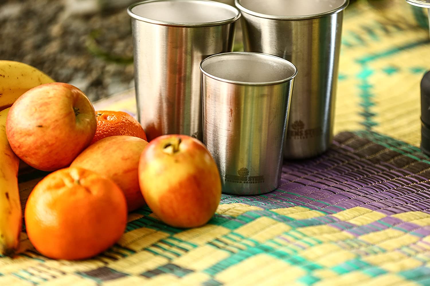 Exterior polished and interior brushed finish on Greens Steel cups