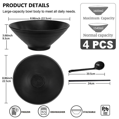 Greentainer ramen bowls stacked to save space
