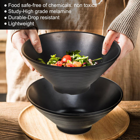 Greentainer ramen bowl with included spoons and chopsticks for easy meals