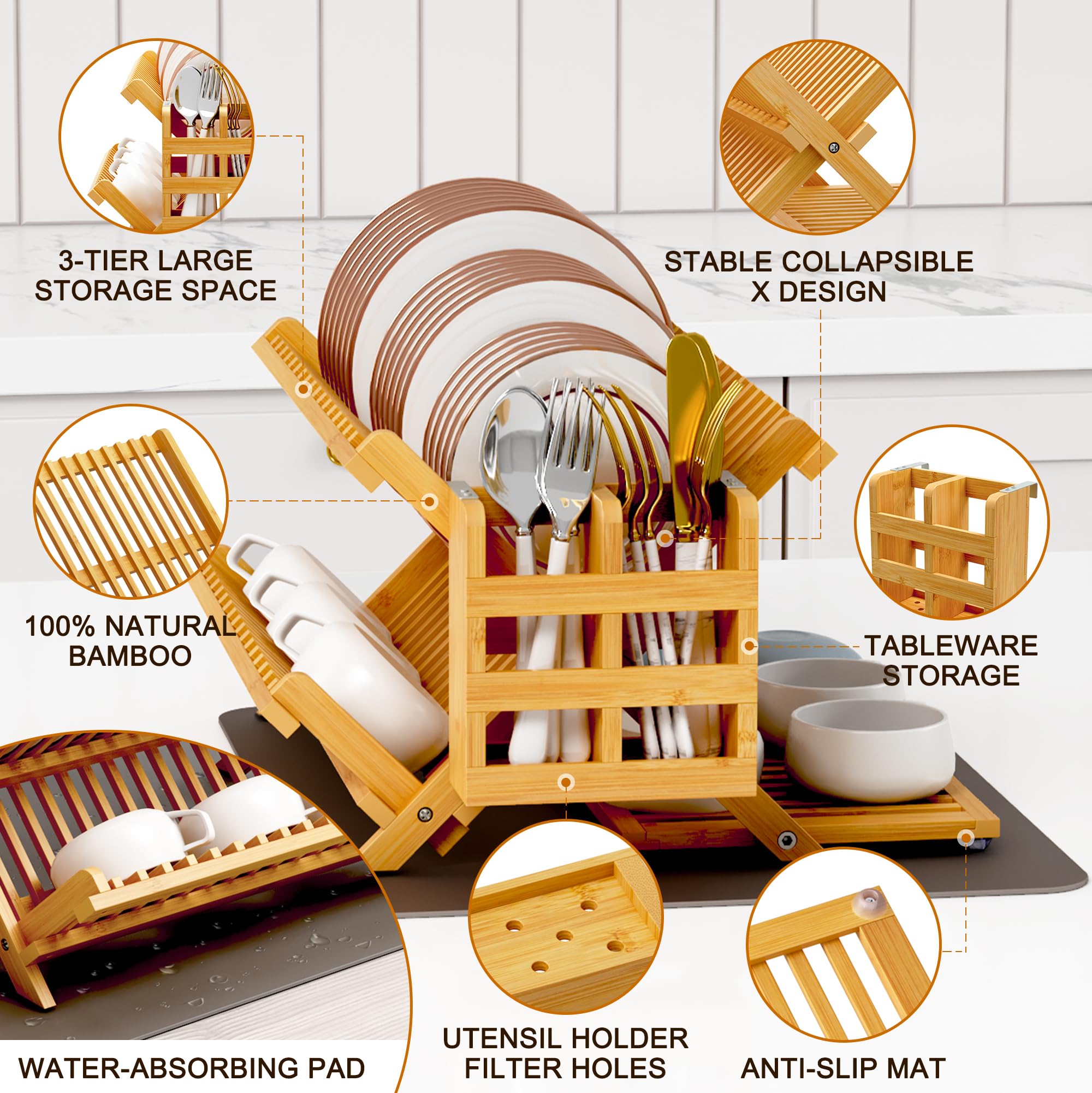 Greenual utensil holder keeps forks and spoons neatly within reach.