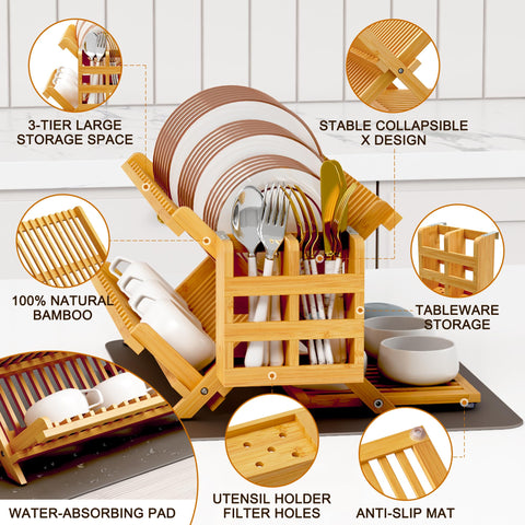 Greenual utensil holder keeps forks and spoons neatly within reach.