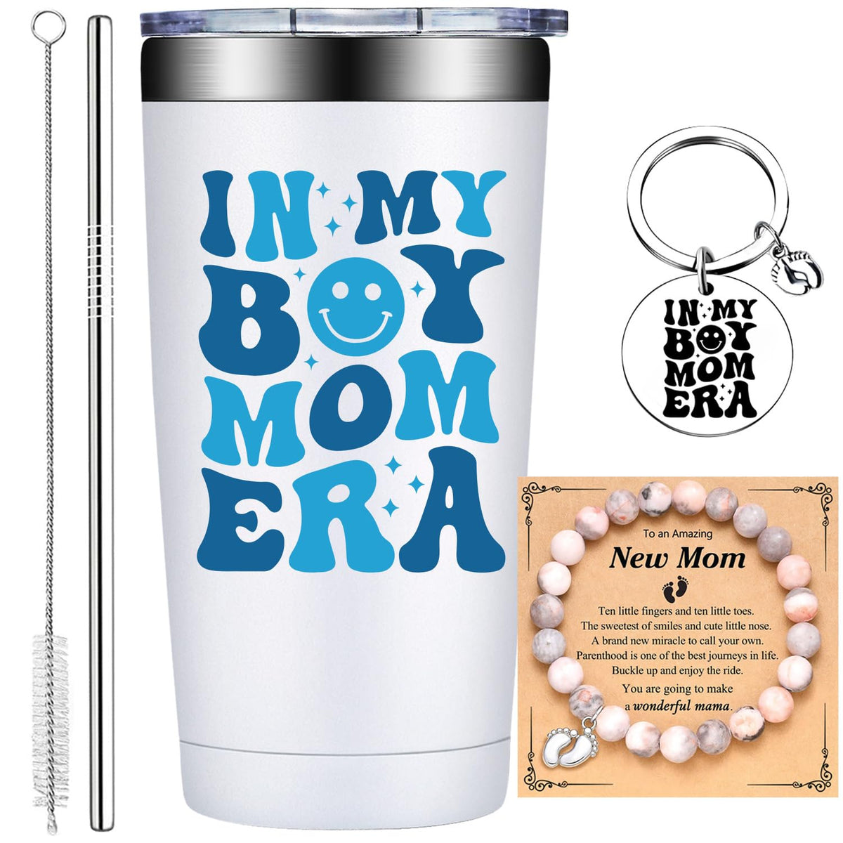 Grifarny Boy Mom Era tumbler 20oz keeps hot drinks warm for busy mornings
