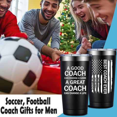 Grifarny 20oz soccer tumbler maintains hot coffee during early trainings