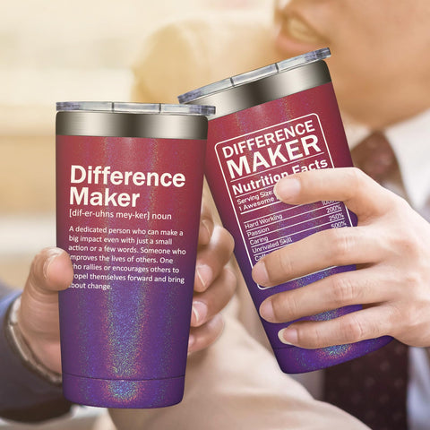 Grifarny Difference Maker tumbler in use with coffee
