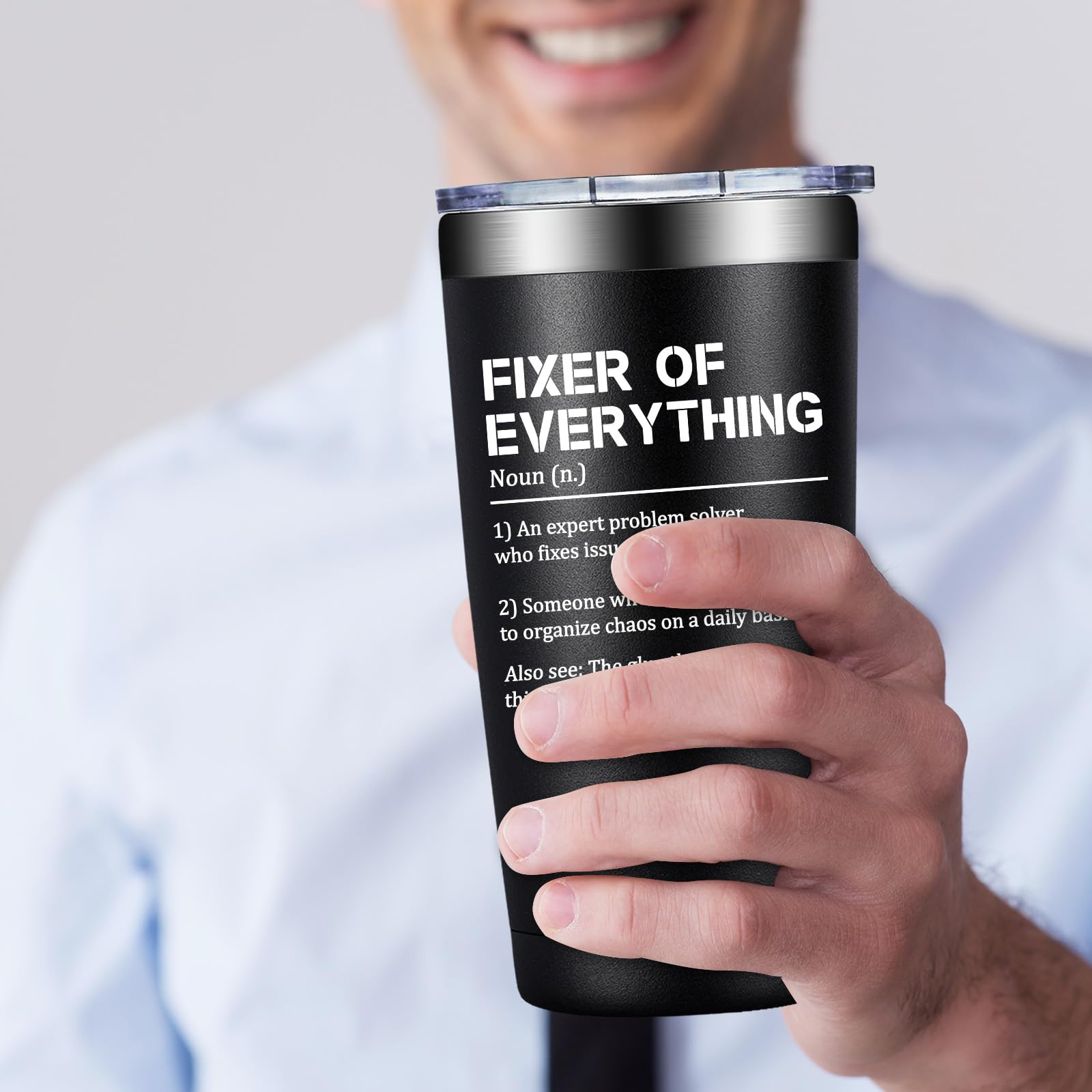 Grifarny double-wall vacuum insulation preserves hot or cold drinks.