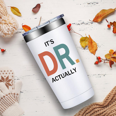 Grifarny It's Dr Actually tumbler 20oz stainless steel detail showing quality finish.