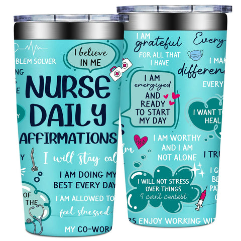 Grifarny nurse tumbler 20 oz with sliding lid keeps drinks hot or cold