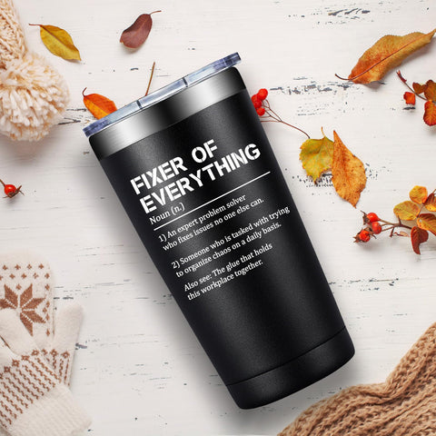 Grifarny stainless steel finish close-up highlights durability of the tumbler.