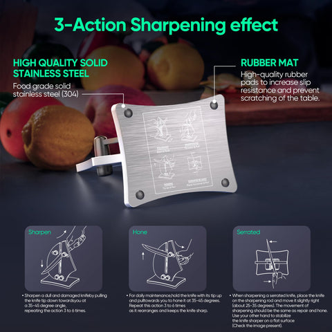 Grihot VN3 durable knife sharpener suitable for everyday kitchen use