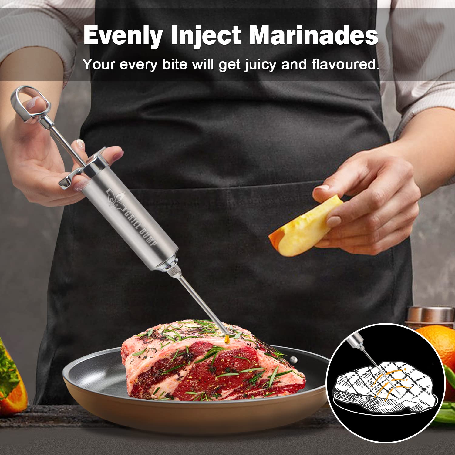 GRILL BUMP digital ebook included for marinades and techniques