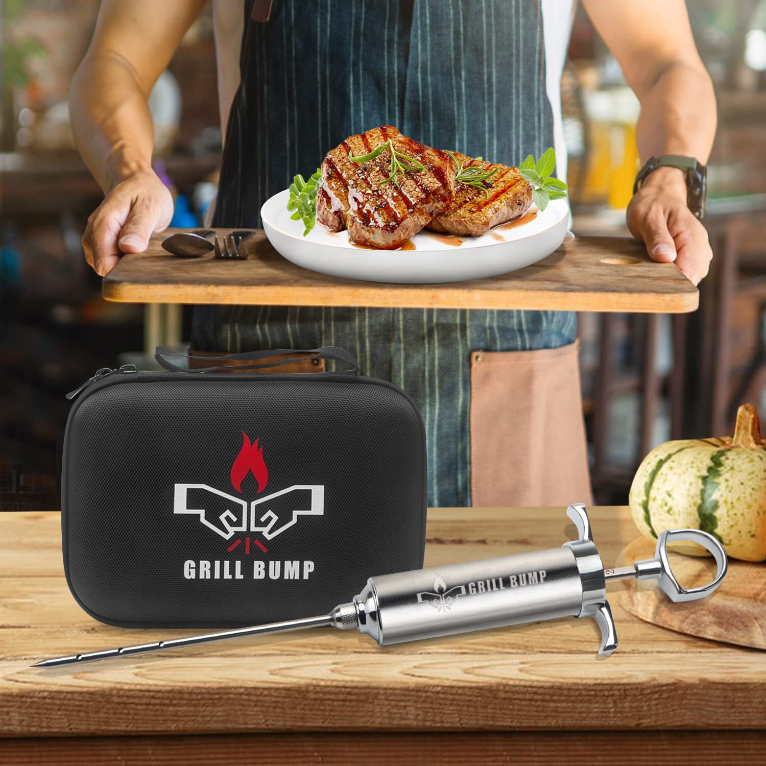 GRILL BUMP ergonomic injector top handle for comfortable grip