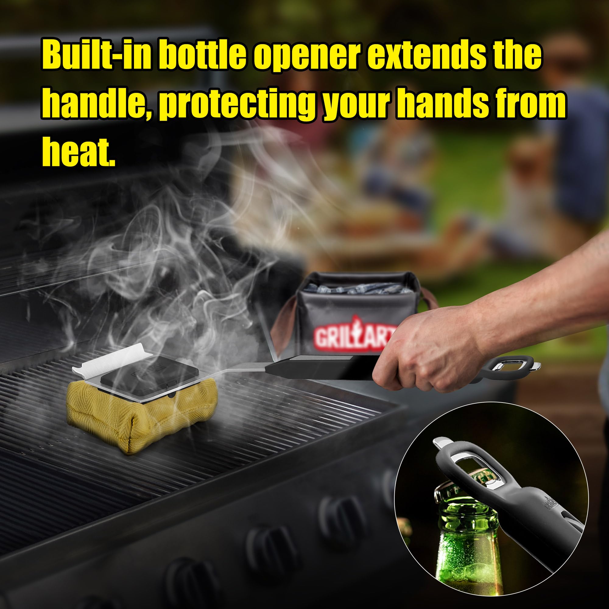 GRILLART easy-install extension snaps on securely for quick setup