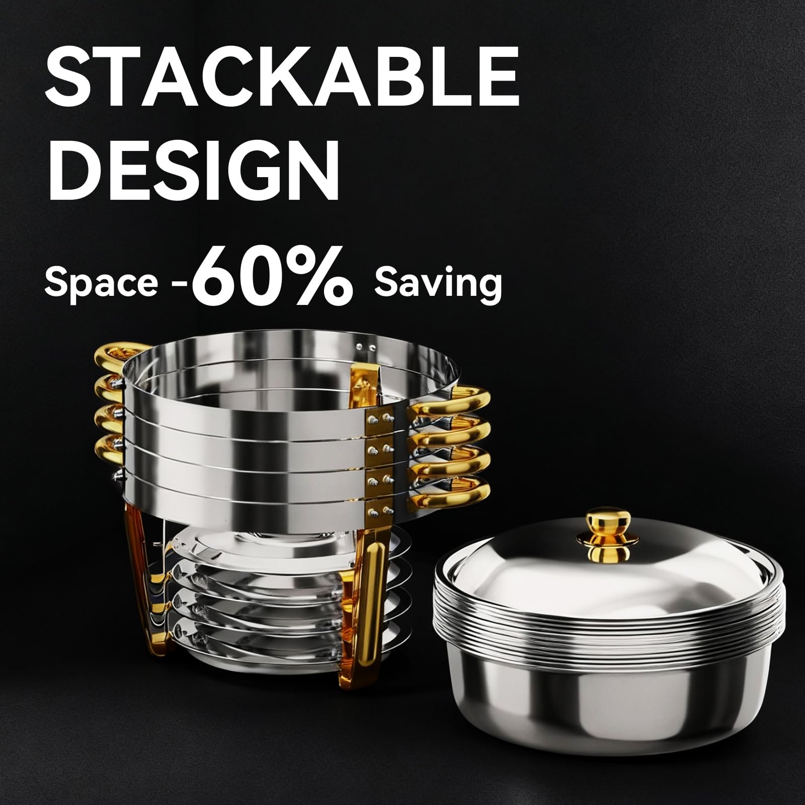 Grillaxy chafing dishes suit weddings and banquets with versatile styling.