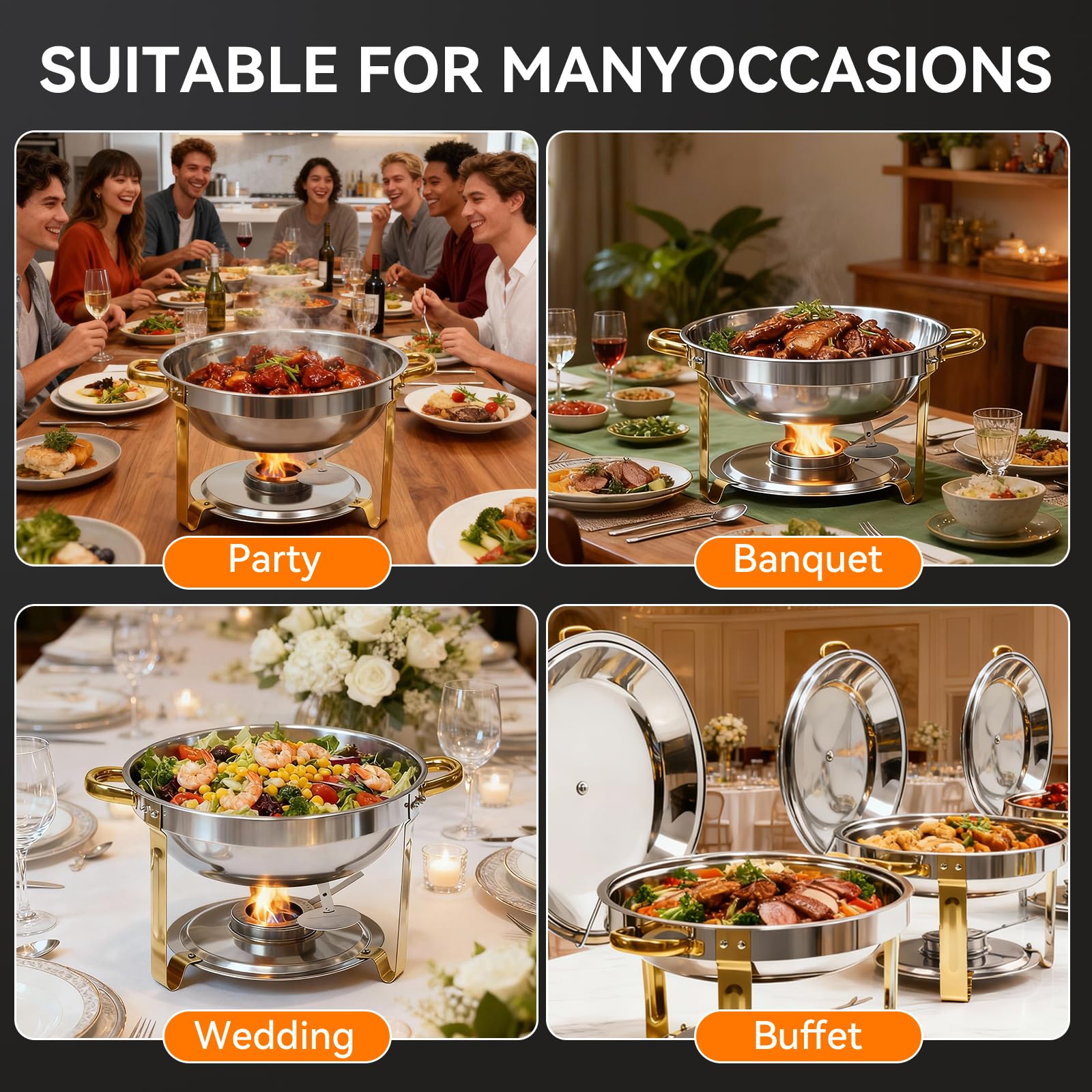Grillaxy stainless steel construction resists scratches and stains for durability.