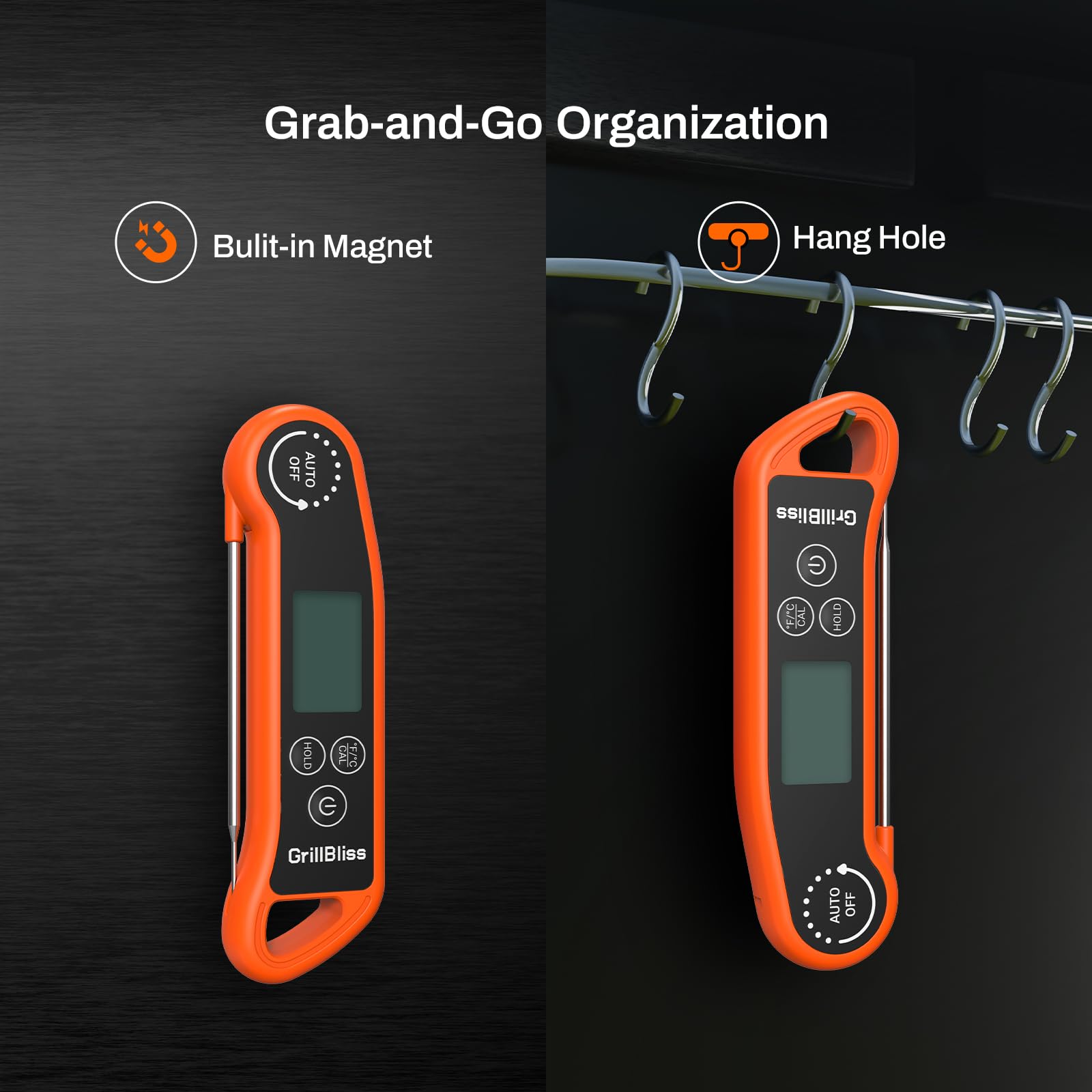 GrillBliss includes batteries and quick-start guide for fast setup