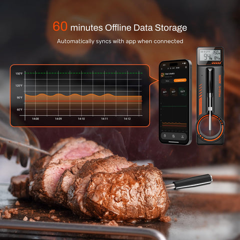 GrillBliss RoastTrack app with presets and alerts for confident cooking.
